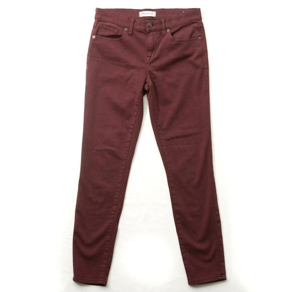 Madewell Maroon 5 Pocket Skinny Jeans Size 28 - Picture 1 of 12